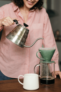 Drink Water while you make your coffee - photo by Ketut Subiyanto from Pexels