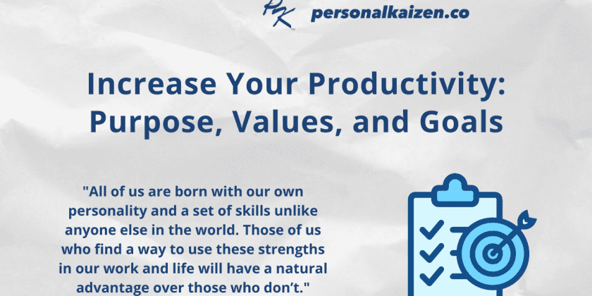 Increase Your Productivity: Purpose, Values, and Goals