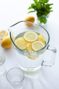 A pitcher of lemon water - lessons 3-day fast